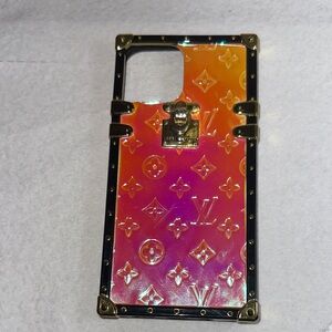 Louis Vuitton Gradient Phone Case - Orange and Pink